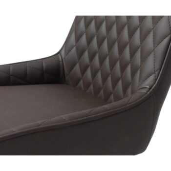 Tmavohnedá barová stolička z imitácie kože (výška sedadla 67 cm) Milton – Unique Furniture - Image 5