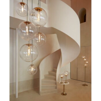 Závesné svietidlo v bronzovej farbe so skleneným tienidlom ø 40 cm Medina – Light & Living – Obrázok 2