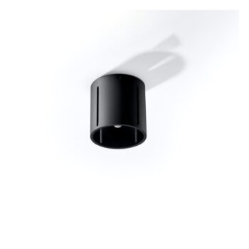 Čierne stropné svietidlo s kovovým tienidlom Vulco – Nice Lamps