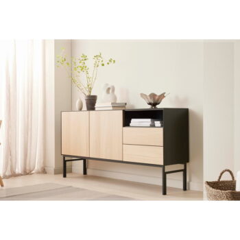 Čierna nízka komoda v dekore duba 180x89 cm Edge by Hammel - Hammel Furniture – Obrázok 2