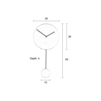 Biele nástenné hodiny Zuiver – Obrázok 2