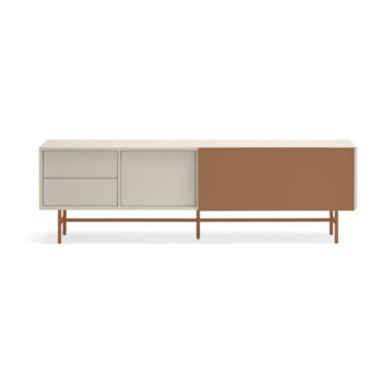 TV stolík v béžovo-tehlovej farbe 180x56 cm Nube – Teulat