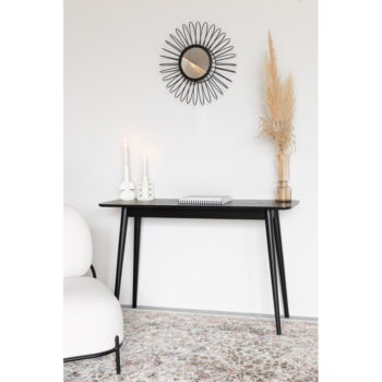 Čierny konzolový stolík 40x120 cm Fabio – White Label – Obrázok 2