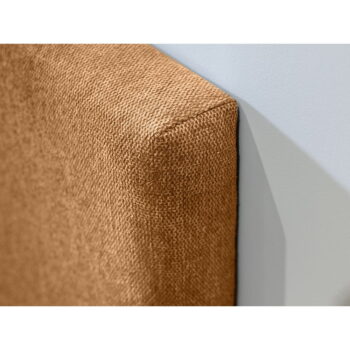 Okrovožltá čalúnená dvojlôžková posteľ s úložným priestorom s roštom 160x200 cm Blandine – Bobochic Paris - Image 2