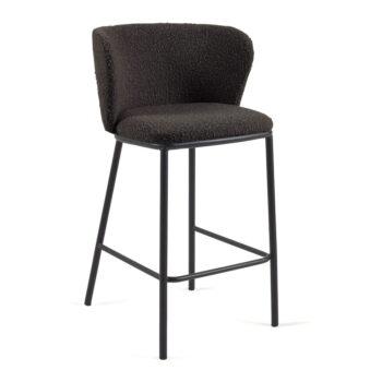 Čierna barová stolička (výška sedadla 65 cm) Ciselia – Kave Home