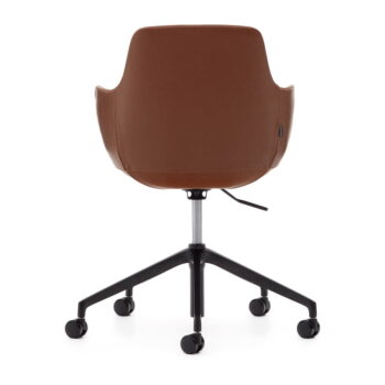 Koňakovohnedé pojazdné jedálenské stoličky v súprave 2 ks Tissiana – Kave Home – Obrázok 5