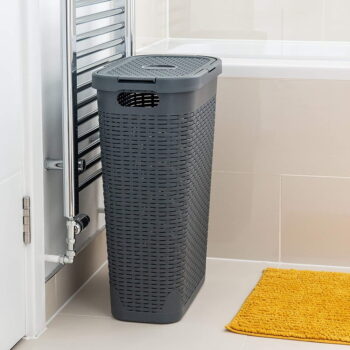 Kôš na bielizeň Addis Rattan Effect Slim Hamper, 40 l - Image 3
