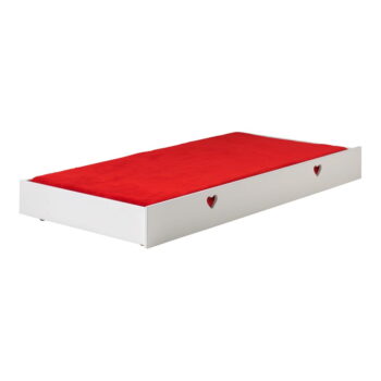 Biela detská posteľ z borovicového dreva s výsuvným lôžkom s úložným priestorom 90x200 cm AMORI – Vipack - Image 3