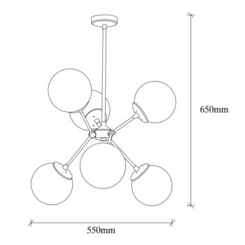 Závesné svietidlo v bielo-zlatej farbe so skleneným tienidlom ø 55 cm Gondol – Opviq lights - Image 5