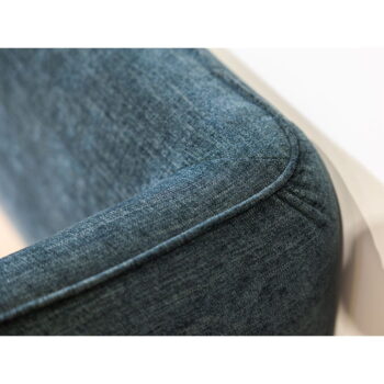 Tmavomodrá čalúnená dvojlôžková posteľ s úložným priestorom s roštom 160x200 cm Louise – Bobochic Paris – Obrázok 5