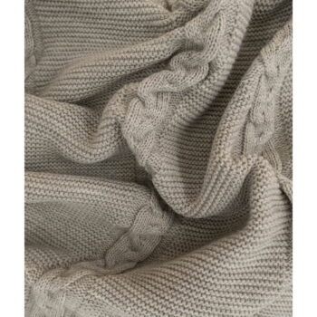 Béžový pléd 200x220 cm Trenza – Oyo Concept - Image 2