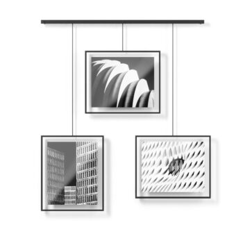 Čierne kovové rámčeky na stenu v súprave 3 ks 73x82 cm Exhibit – Umbra