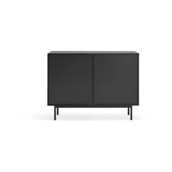 Nízka komoda v dekore duba v čierno-prírodnej farbe 108x80 cm Sierra – Teulat - Image 5