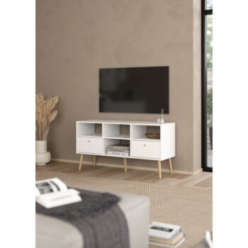 Biely TV stolík 117x61 cm Bodo – Tvilum – Obrázok 10