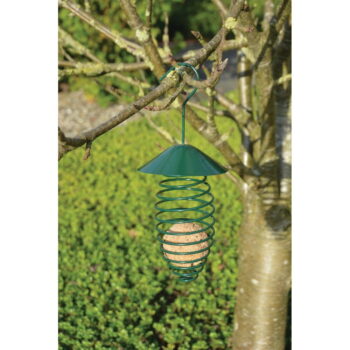 Tmavozelené kovové kŕmidlo so strechou Esschert Design, ⌀ 10,8 cm - Image 6