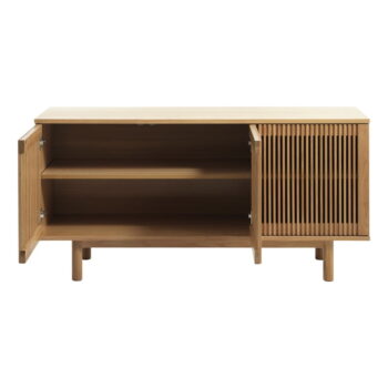 Nízka komoda v dekore duba v prírodnej farbe 143x70 cm Tiber – Unique Furniture – Obrázok 4