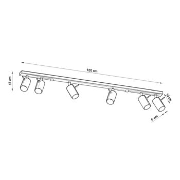 Biele stropné svietidlo Nice Lamps Etna 6L - Image 6