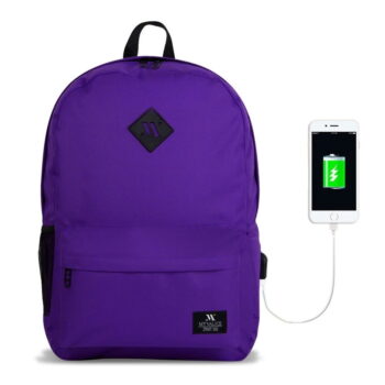 Fialový batoh s USB portom My Valice SPECTA Smart Bag - Image 2