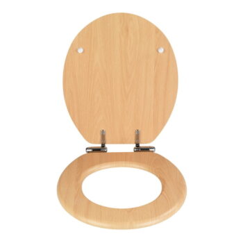WC sedadlo s jednoduchým zatváraním Wenko Beech Nature, 43 x 37 cm - Image 2