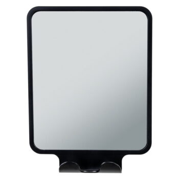 Kozmetické zrkadlo s vešiakom 14x19.5 cm Quadro Black – Wenko - Image 2