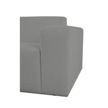 Sivá rohová pohovka z textílie buklé (do "U") Roxy – Scandic – Obrázok 4