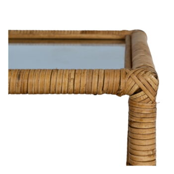 Konferenčný stolík so sklenenou doskou v prírodnej farbe 40x90 cm – Ixia - Image 8