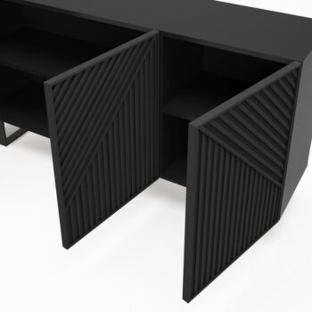 Čierna komoda 151x80x35 cm Peta – Marckeric - Image 7