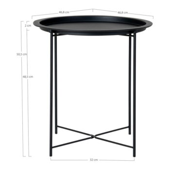 Kovový okrúhly odkladací stolík ø 47 cm Bastia – House Nordic - Image 6