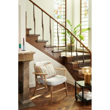 Servírovací stolík na kolieskach z dubového dreva 40x40 cm Norm – Hübsch – Obrázok 7