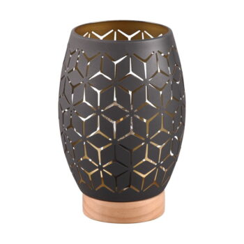Čierna stolová lampa (výška  21 cm) Bidar – Trio