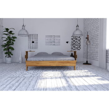Dvojlôžková posteľ z dubového dreva 200x200 cm Retro - The Beds - Image 5