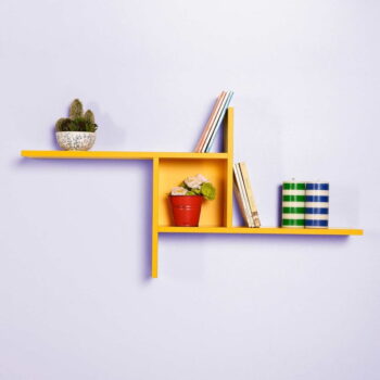 Žltá poschodová polica 100 cm Cross – Kalune Design – Obrázok 6