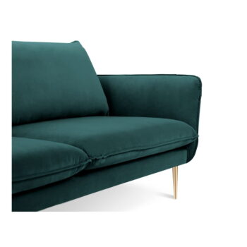 Petrolejovozelená zamatová pohovka Cosmopolitan Design Florence,160 cm - Image 2