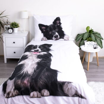 Bavlnená detská obliečka na jednolôžko 140x200 cm Border Collie – Jerry Fabrics - Image 2