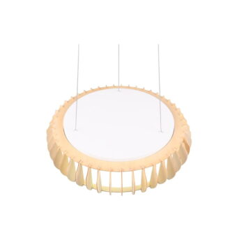 LED závesné svietidlo v bielej a prírodnej farbe ø 60 cm Monte – Trio - Image 5