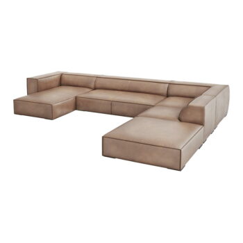 Svetlohnedá kožená rohová pohovka (pravý roh) Madame - Windsor & Co Sofas – Obrázok 3