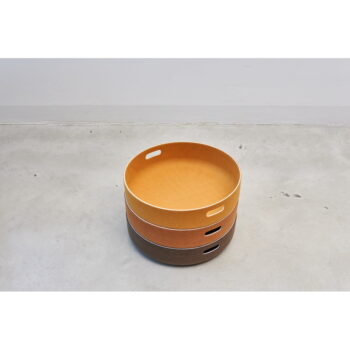 Úložný látkový košík ø 46x12 cm Cesto Saffron – MiaCara – Obrázok 3