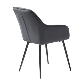 Sivá zamatová jedálenská stolička Melfort – Unique Furniture - Image 4