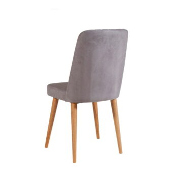 Sivá zamatová jedálenská stolička Stormi Sandalye – Kalune Design - Image 2