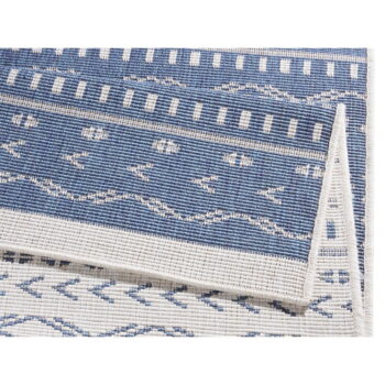 Modro-krémový vonkajší koberec NORTHRUGS Kuba, 80 x 250 cm – Obrázok 4