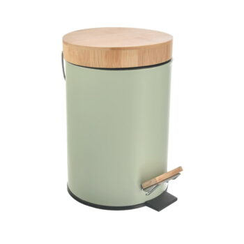 Svetlozelený nášľapný kovový odpadkový kôš 3 l Greenish – Orion – Obrázok 2