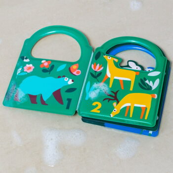 Interaktívna hračka Colour changing bath book Woodland – Rex London - Image 2