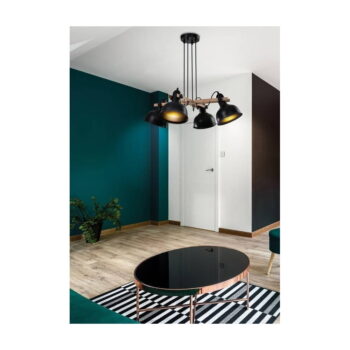 Čierne závesné svietidlo s kovovým tienidlom Reno - Candellux Lighting - Image 2