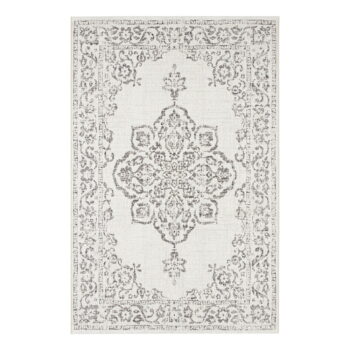 Sivo-krémový vonkajší koberec NORTHRUGS Tilos, 80 x 150 cm
