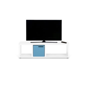 Biely TV stolík 150x45 cm Berlin – TemaHome – Obrázok 5
