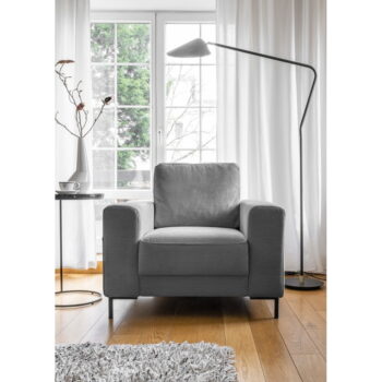 Sivé menčestrové kreslo Lofty Lilly – Miuform - Image 2