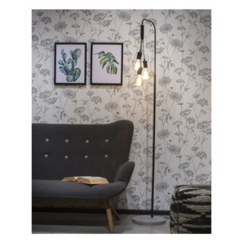 Čierno-sivá stojacia lampa s kovovým tienidlom (výška 190 cm) Oslo – it's about RoMi - Image 2