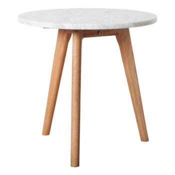 Odkladací stolík s doskou v dekore kameňa Zuiver , ø 40 cm - Image 8
