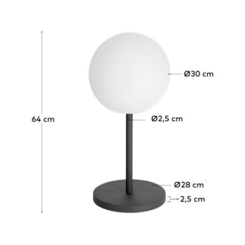 Záhradné svietidlo Kave Home Dinesh, výška 64 cm - Image 9