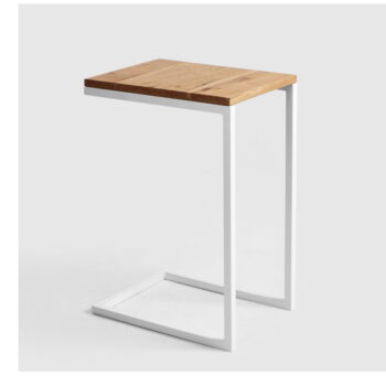 Odkladací stolík s bielou konštrukciou CustomForm Lupe - Image 6